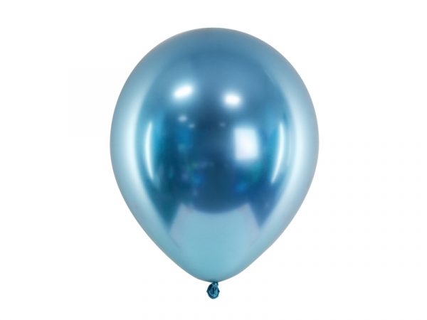 Ballons en latex bleu chrome